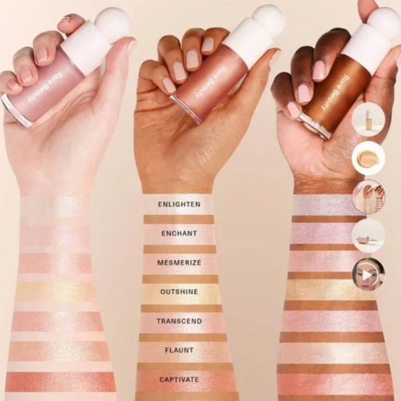 NWT Rare Beauty Positive Light Liquid Luminizer - Outshine - True Gold - Picture 2 of 4